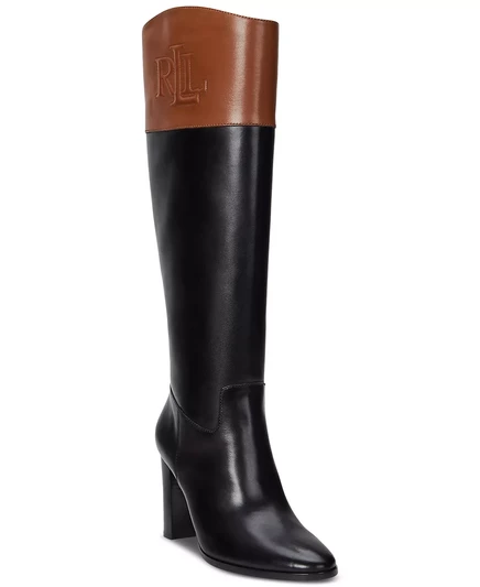  Женские высокие сапоги Page II black, deep saddle tan