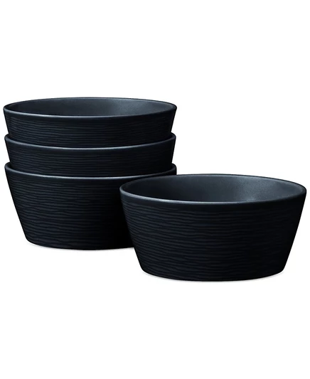 Вазы для фруктов Noritake Swirl, набор из 4 черных