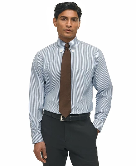Мужская рубашка Brooks Brothers Regular Fit из хлопка, синяя