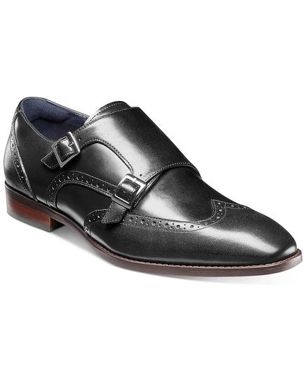 Мужские модельные туфли Stacy Adams от Karson Wingtip с двойным ремешком Monk от Stacy Adams black