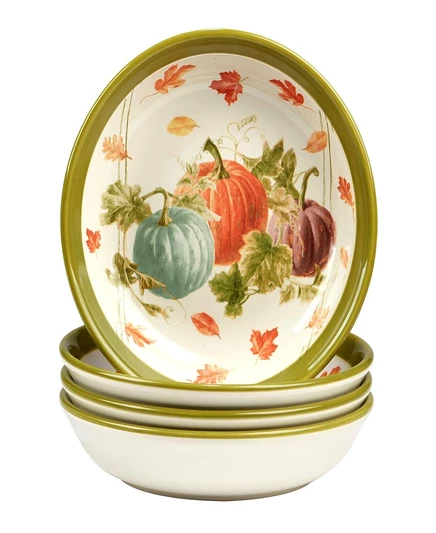 Суповая миска Certified International Autumn Harvest, 4 шт, оранжевая