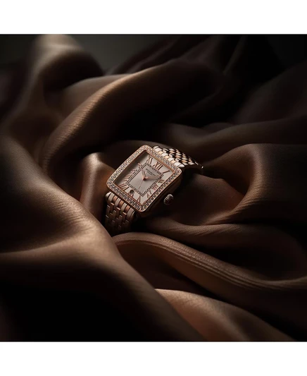 Модные женские кварцевые часы Stuhrling VivreLuxe 34 мм прямоугольной формы two tone rose