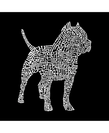 Мужской лонгслив LA Pop Art Pit Bull, черный