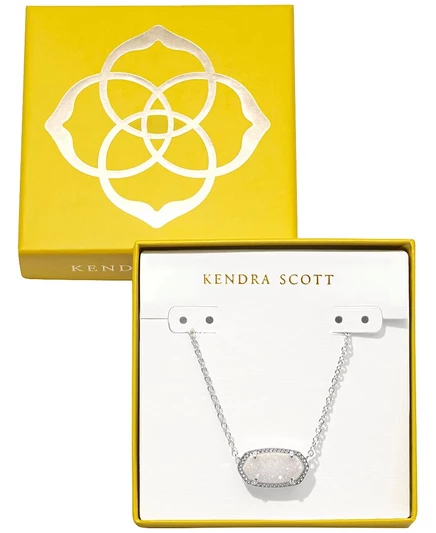 Серебряное ожерелье с подвеской из искусственного жемчуга Kendra Scott Elisa серебристого оттенка