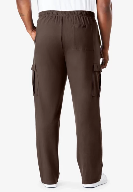 Спортивные брюки-карго из легкого джерси KingSize Big & Tall heather slate blue