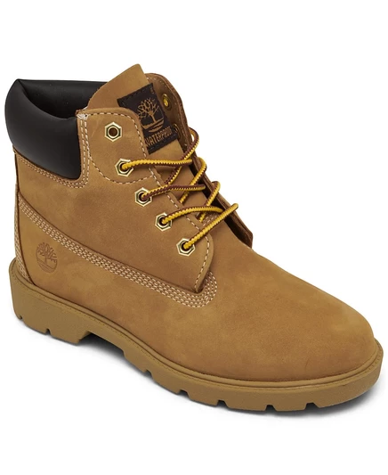 Классические 6-дюймовые непромокаемые ботинки Timberland Little Kids от Finish Line коричнево-бежевого цвета
