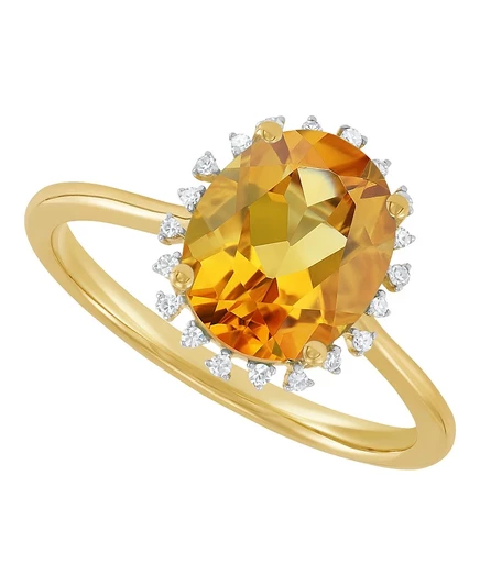 Кольцо Macy's Citrine 2,2 кт в 10k желтом золоте, оранжевое