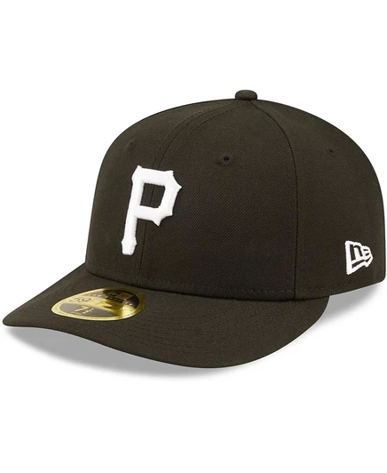 Мужская кепка New Era 59FIFTY Pittsburgh Pirates, низкопрофильная, черно-белая