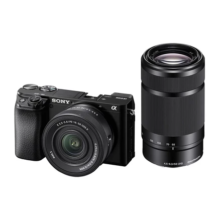 Фотоаппарат Sony Alpha a6100 с объективами 16‑50 и 55‑210 мм, черный