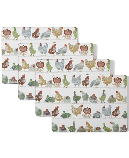 Пробковые салфетки Laura Ashley Coop, набор из 4 зеленых салфеток