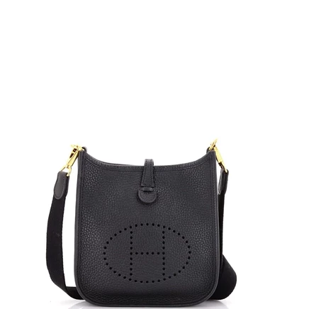 Женская сумка Hermès Evelyne TPM Gen III Clemence, черная
