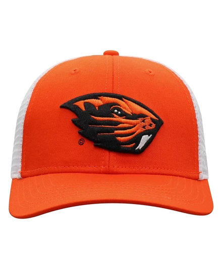 Мужская оранжево-белая кепка дальнобойщика Top of the World от Oregon State Beavers Victory с регулируемой базовой линией orange, white