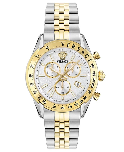 Мужские часы Versace Chrono Master с двухцветным браслетом из нержавеющей стали, 44 мм multi