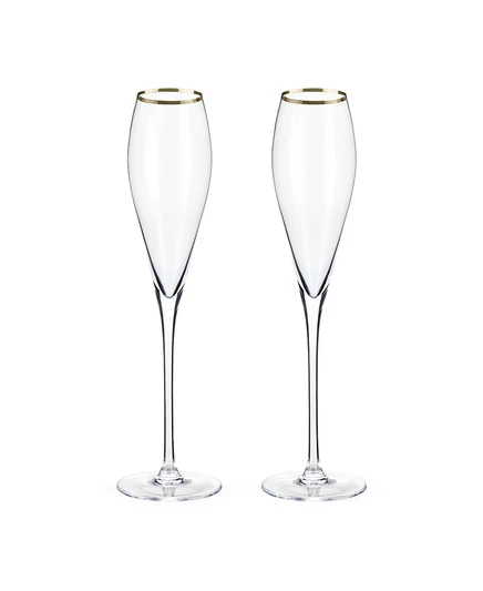 Фужеры Viski Gold-Rimmed, 2 шт., прозрачные