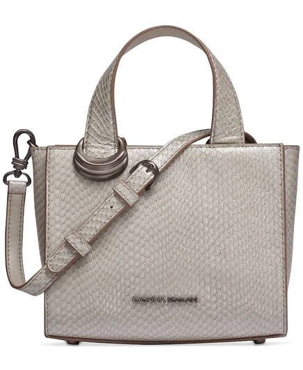 Женская сумка Donna Karan New York Hewlett кожаная, серая