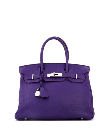 Женская сумка Pre-Owned HERMS Birkin 30 Clemence, фиолетовая
