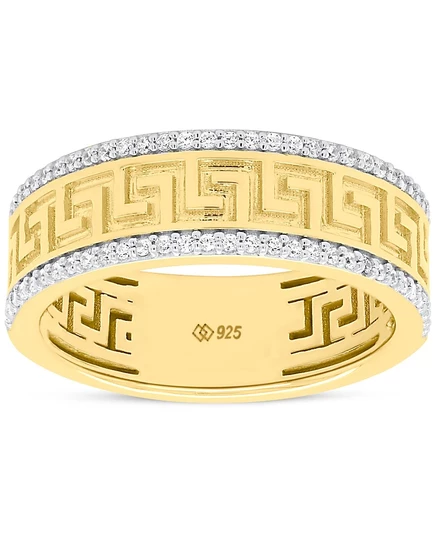 Кольцо Macy's с бриллиантами 1/4 карат, покрытие 14k, золотистое