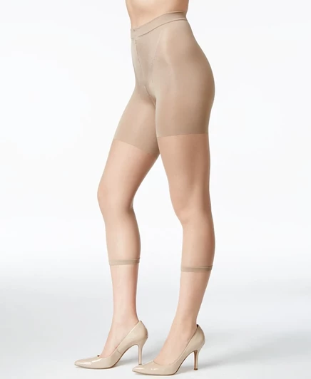 Женские капри SPANX Super Footless Tummy Control Power Capri, также доступные в увеличенных размерах, коричнево-бежевого цвета