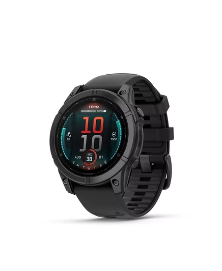 fenix E, 47 мм, Умные GPS-часы для улицы и фитнеса, Серо-стальной/Черный, NA slate gray steel/black