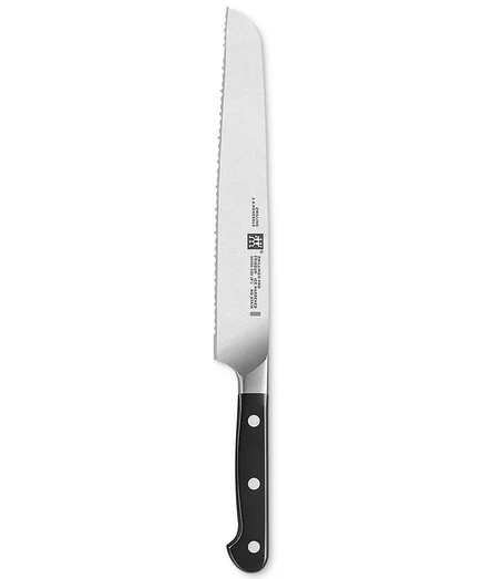 Нож для хлеба Zwilling Pro Z15 23 см зубчатый, черный