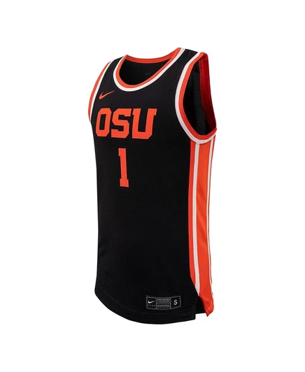 Мужская баскетбольная майка Nike #1 Black Oregon State Beavers из реплики джерси Nike #1 Black black