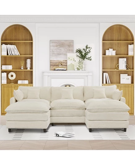 Набор диванов Streamdale Furniture из семи частей с консолью, журнальным столиком и 6 подушками