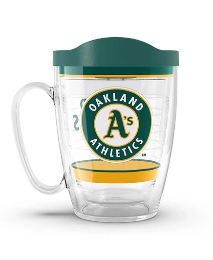 Кружка Tervis Tradition 470 мл Oakland Athletics, зеленая