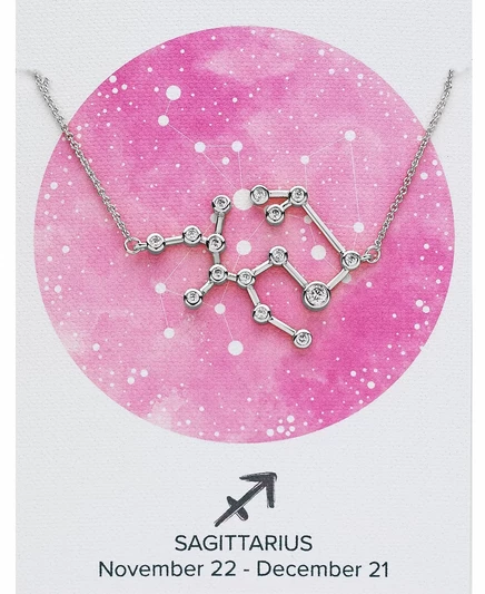 Колье Sterling Forever When Stars Align, Стрелец, серебро