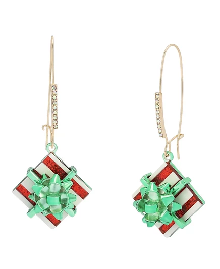 Серьги-подвески Betsey Johnson с кристаллами, зеленые