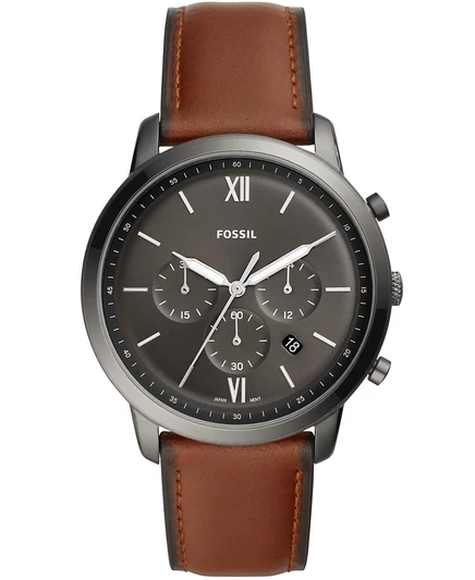 Мужские часы Fossil Neutra Chrono, 44 мм, коричневый ремешок