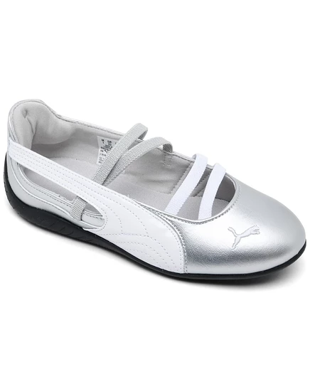 Балетные туфли Puma Little Girls Speedcat из замши Mary Jane от Finish Line серебристого цвета