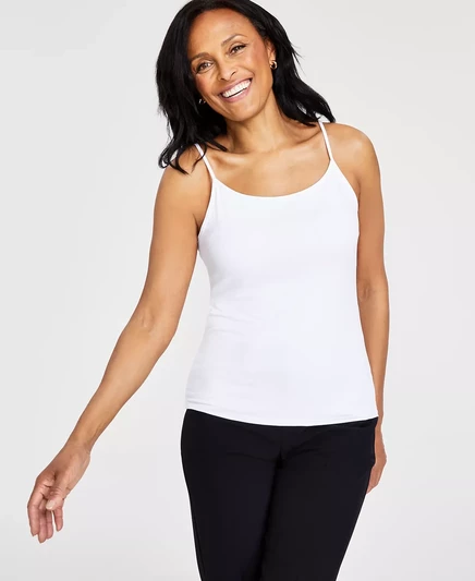  Женский многослойный топ на бретелях, созданный для Macy's bright white