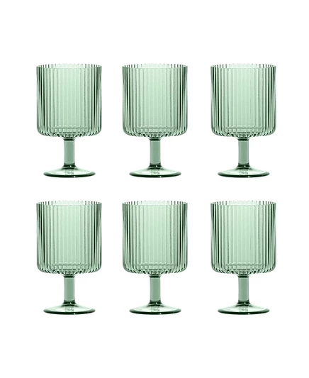 Бокалы Abode Homewares Mesa акриловые, набор 6, зеленые