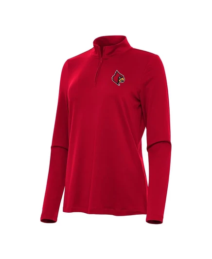 Женская кофта с 1/4-молнией Antigua Louisville Cardinals, красная