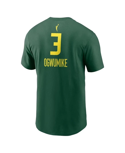 Мужская и женская футболка Nike Nneka Ogwumike Green Seattle Storm Explorer Edition с именным номером green