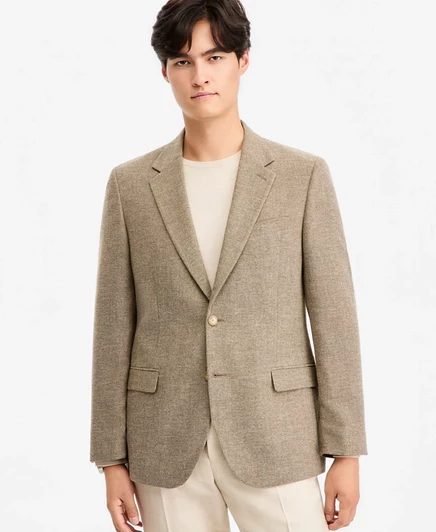 Мужской пиджак Nautica Modern-Fit, твид, елочка, кофейный