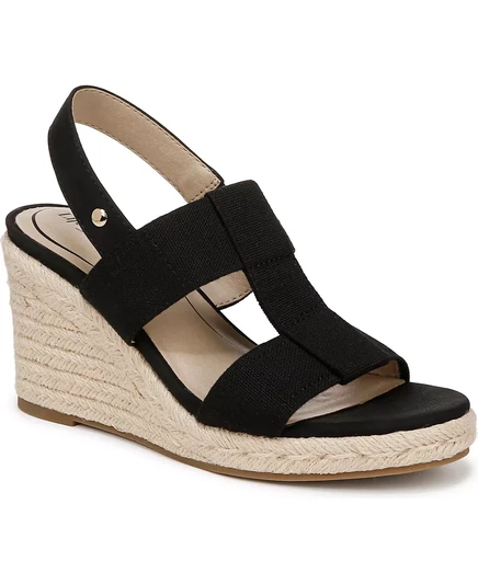  Женские босоножки-эспадрильи Tallulah на танкетке black fabric/faux leather