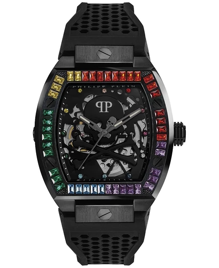 Мужские часы Philipp Plein $keleton автомат 44 мм черные