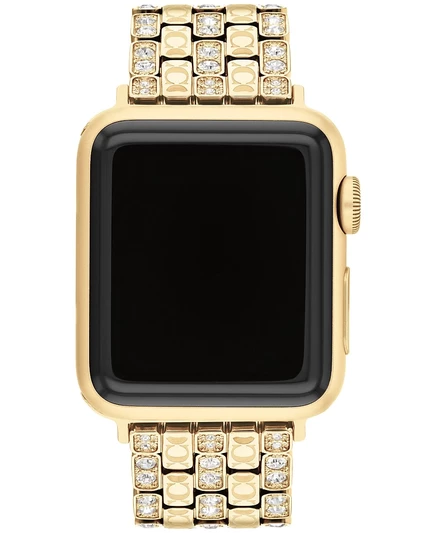 Женские золотые часы COACH из нержавеющей стали с кристаллами на ремешке Apple Watch 38 мм, 40 мм, 41 мм