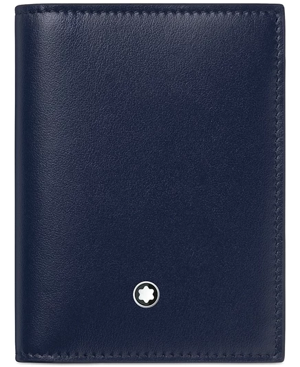 Визитница Montblanc Meisterstück кожаная, синяя