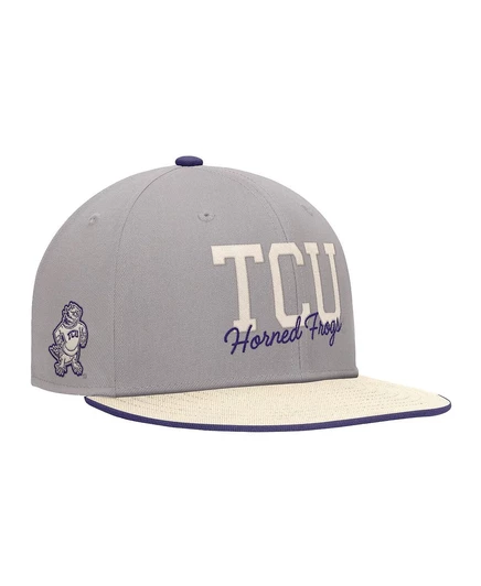 Мужская кепка nike tcu horned frogs dri-fit snapback, серая
