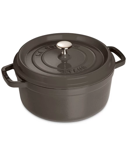 Чугунная кастрюля Staub круглая, 3,8 л, черная