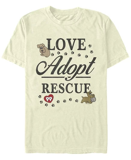 Мужская футболка Fifth Sun Love Adopt Rescue, бежевая