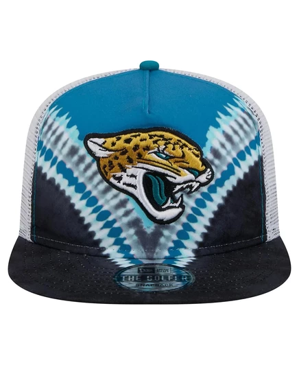 Мужская кепка-снэпбэк New Era сине-черная, Jacksonville Jaguars Throwback Dye teal, black