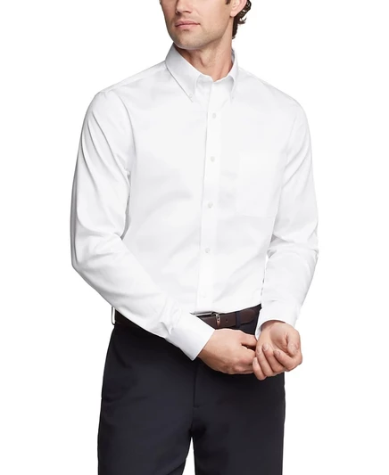  Мужская рубашка из эластичной саржи Flex Slim Fit white