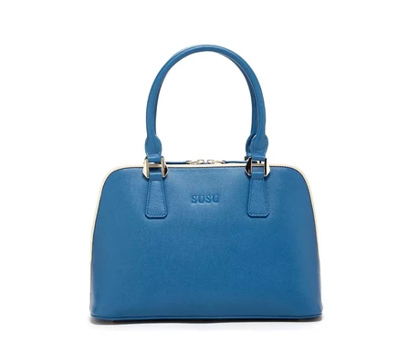 Сумка-ранец SUSU The Melissa из голубой сафьяновой кожи london blue