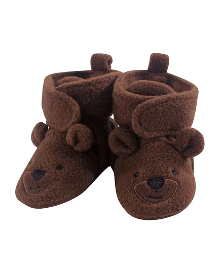 Пинетки для девочек Hudson Baby, флисовые, мишка