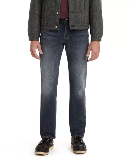 Мужские стрейчевые джинсы  Levi's темно-синего цвета all for one