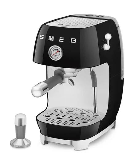 Кофемашина SMEG 50 для приготовления эспрессо и холодной заварки в ретро-стиле черного цвета