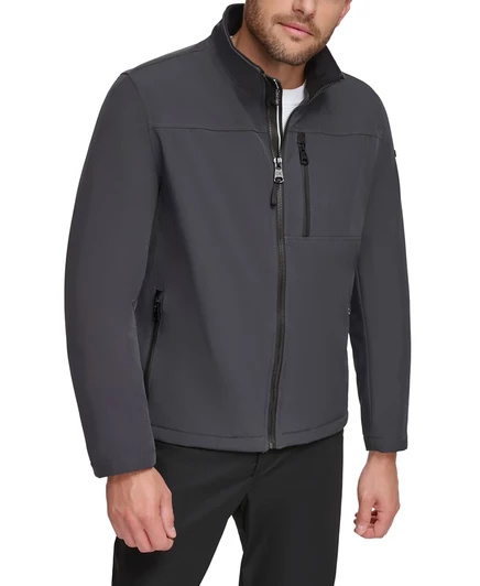 Мужская куртка Calvin Klein Soft Shell Sherpa, графитовая
